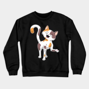 Cute Calico Cat Crewneck Sweatshirt